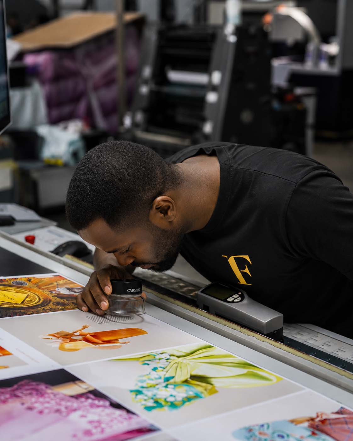 Professional printing operation at Juba Printers